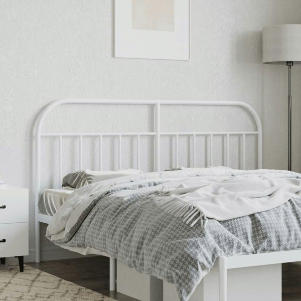 Berkfield Metal Headboard White 150 cm