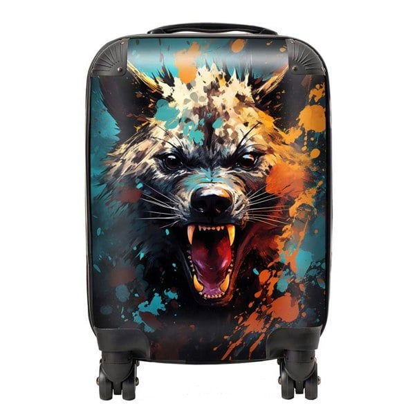 Warren Reed Splashart Angry Hyena Face Suitcase