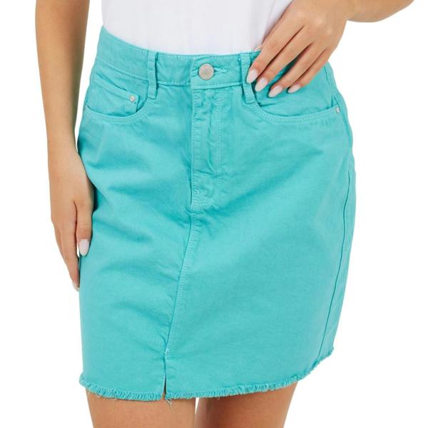 Brave Soul Womens/Ladies Denim Mini Skirt - Turquoise - 