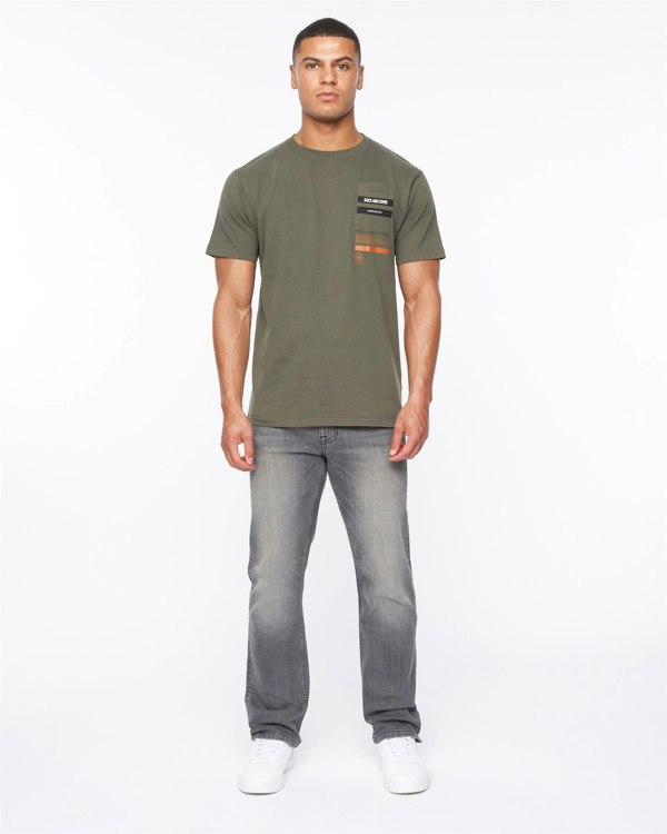 Duck and Cover Heningys T-Shirt - Dark Olive