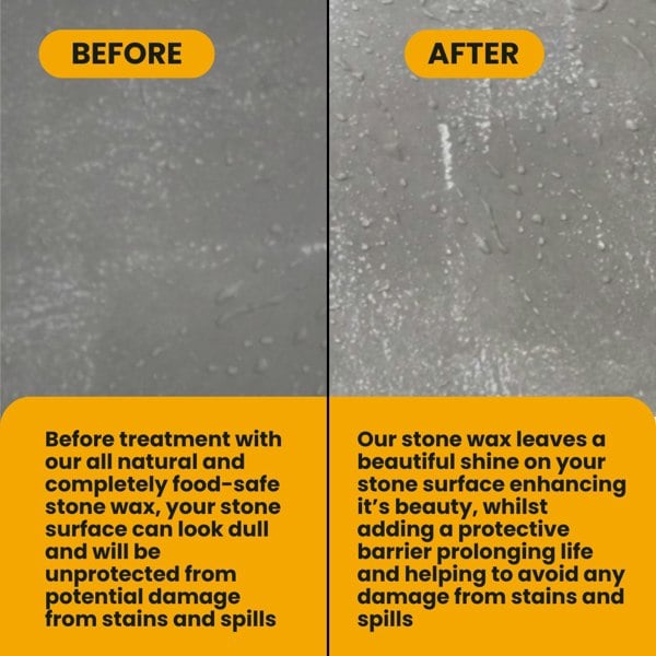 Before and After Stone Polish Image