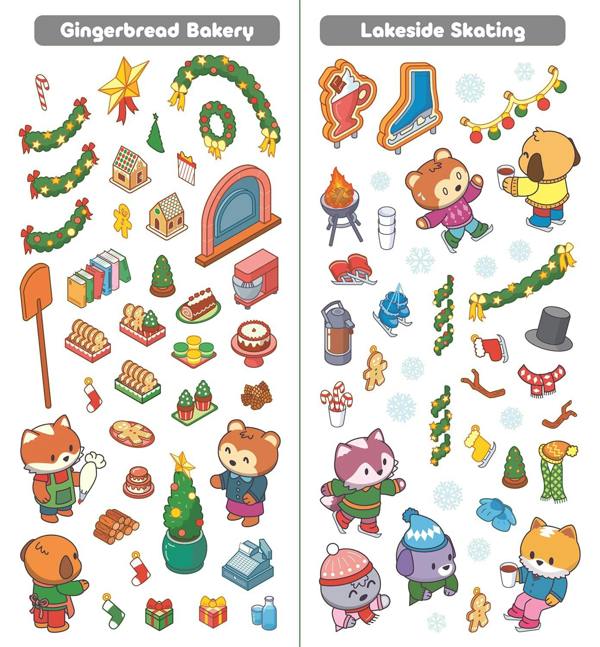 Sticker Therapy: Cosy Christmas Creations: Design your own miniature 3D scenes | Over 150 stickers to create the cutest and cosiest festive rooms