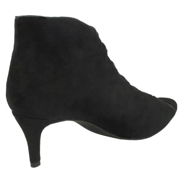 Anne Michelle Ladies Anne Michelle Mid Heel Button & Hook Boot Sandals