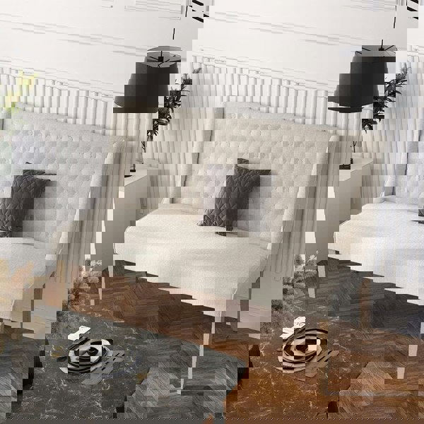 Modern Bench Upholstered Tufted Living Room Living Room Chairs Living and Home