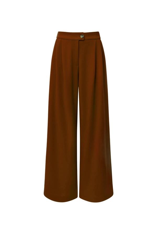 James Lakeland Rust Wide Leg Suit Trousers