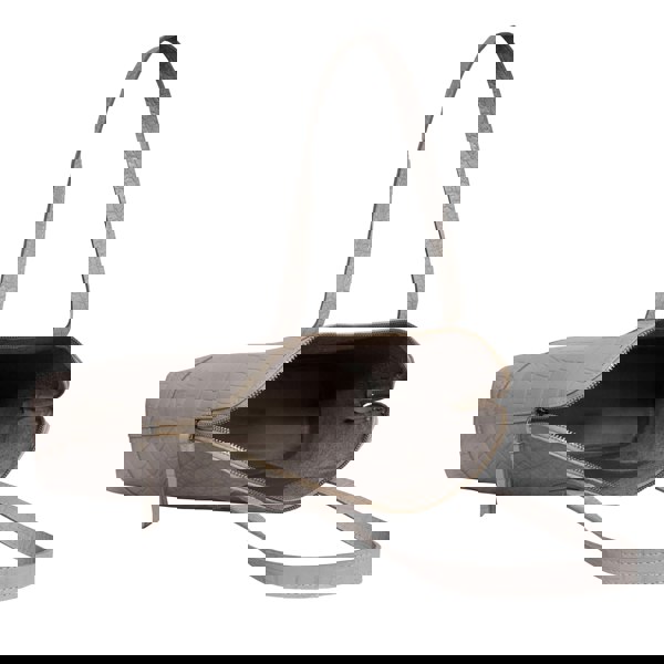 Assots London 'Eva' Ice Grey Croc Real Leather Designer Unlined Tote Bag