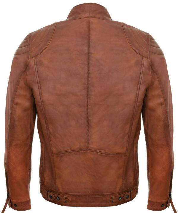 Infinity Leather Mens Moto Leather Biker Jacket-Taiwan