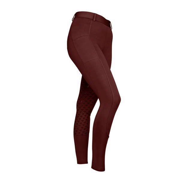 Aubrion Girls Albany Horse Riding Tights - Black Cherry