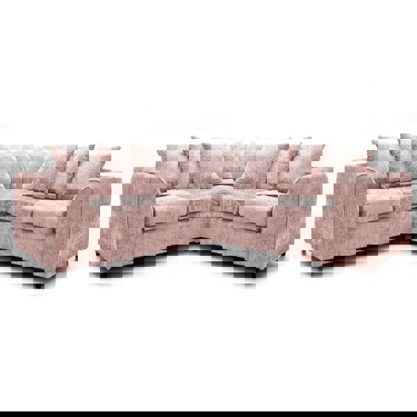 Furnishings For Less Monaco Chenille Fabric 5 Seater Corner Sofa