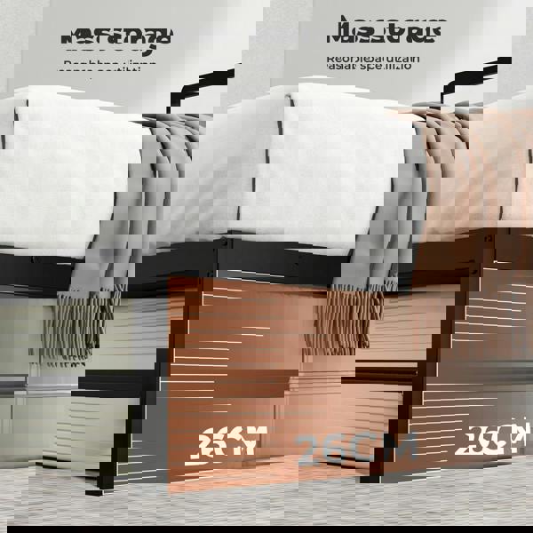 Levede Double Small Double Bed Frame Metal Platform with Headboard Heavy Duty