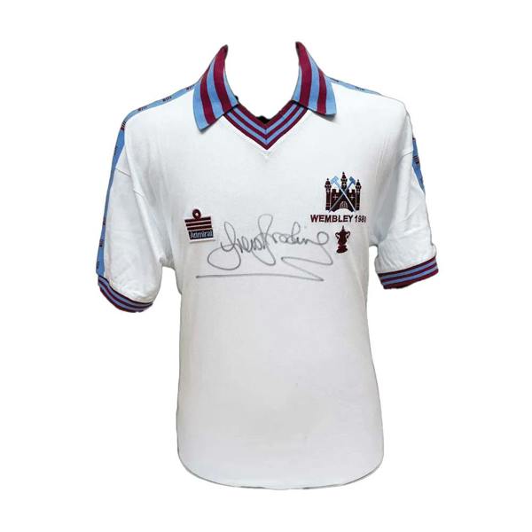 Unbranded Sir Trevor Brooking signed 1980 FA Cup Final shirt — Framed