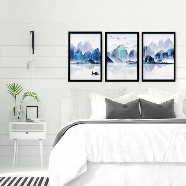 Japanese wall decor | set of 3 Bedroom wall prints