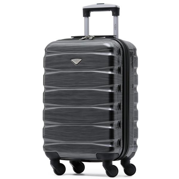 Flight Knight 55x35x20cm Cabin Carry Bag Hard Shell Suitcase 100+ Airline Approved