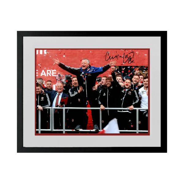 Chris Wilder Signed Sheffield United 16x12 Image Deluxe Mount Frame
