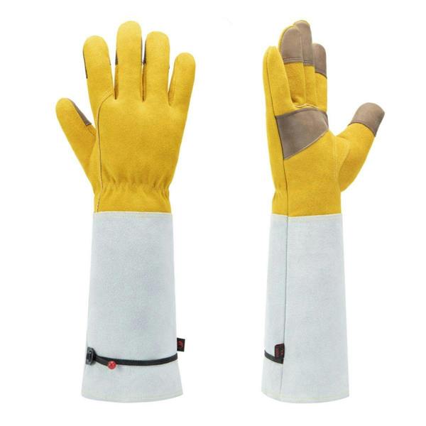 Leaper Long-sleeved Leather Gardening Gloves