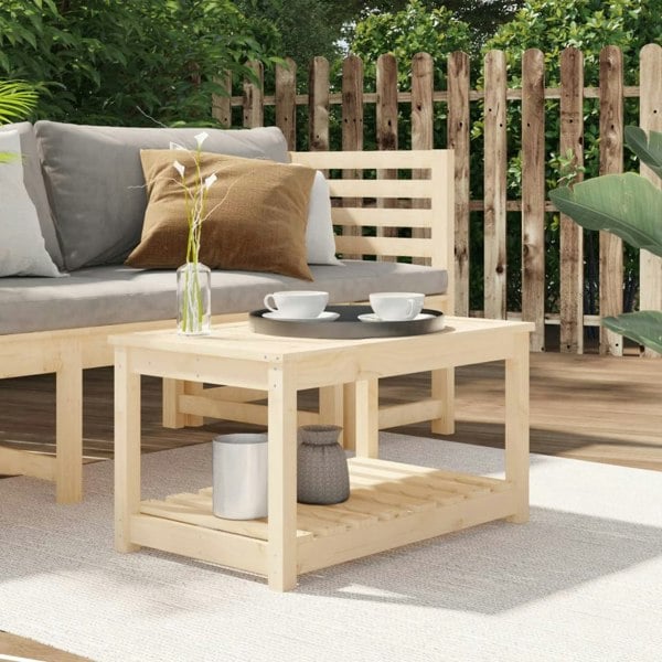 Berkfield Garden Table 82.5x50.5x45 cm Solid Wood Pine
