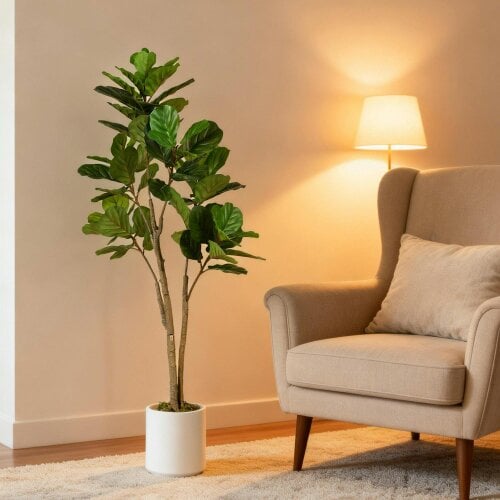 Wyld Haus Laha Artificial Ficus Style Indoor Tree In Green 150cm
