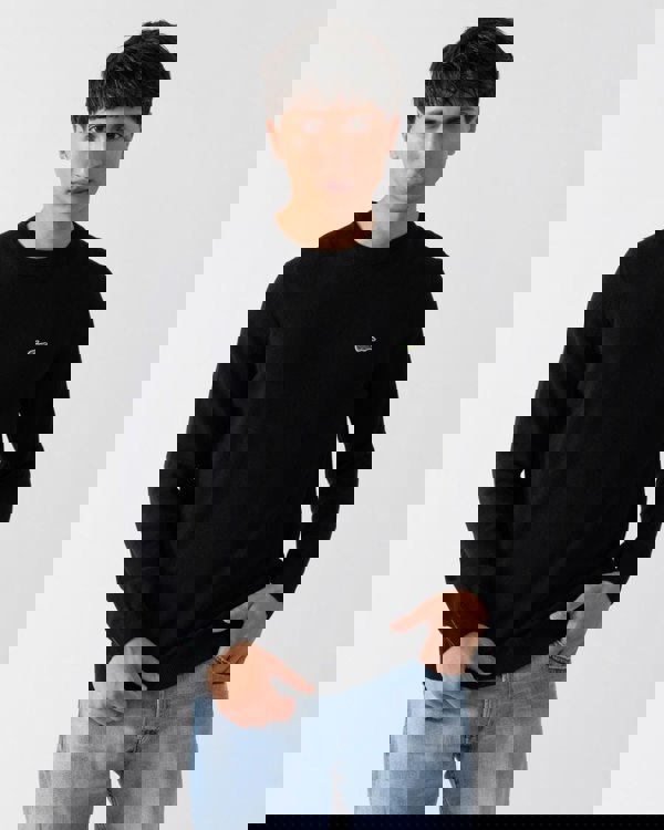 Lacoste Mens Organic Cotton Crew Neck Sweater - Black 031