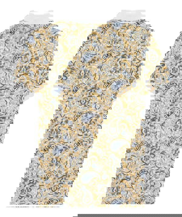 Lambretta Mens Classic Paisley Print Mod Retro Ska Casual Polo