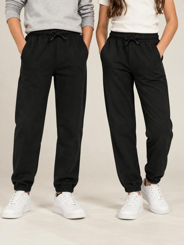 Childsplay Kids Cotton Joggers in Black