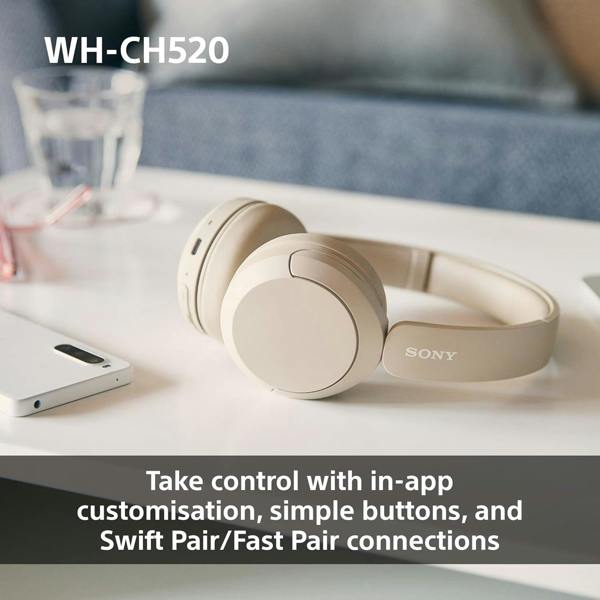 Sony WH-CH520 WIRELESS OVER EAR HEADPHONES BLACK