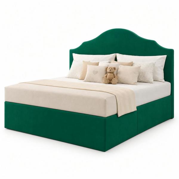 Great British Beds Paisley Divan Bed - Green Plush