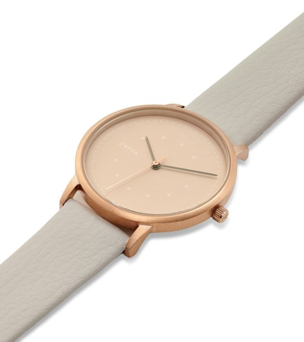 Votch Rose Gold & Cloudy Grey with Taupe Watch | Lyka