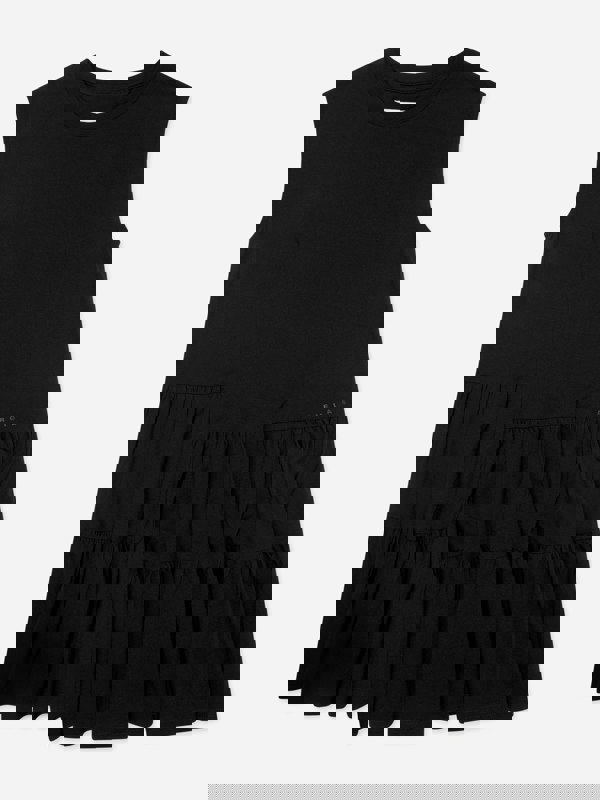 MM6 Maison Margiela Girls Sleeveless Jersey Dress in Black