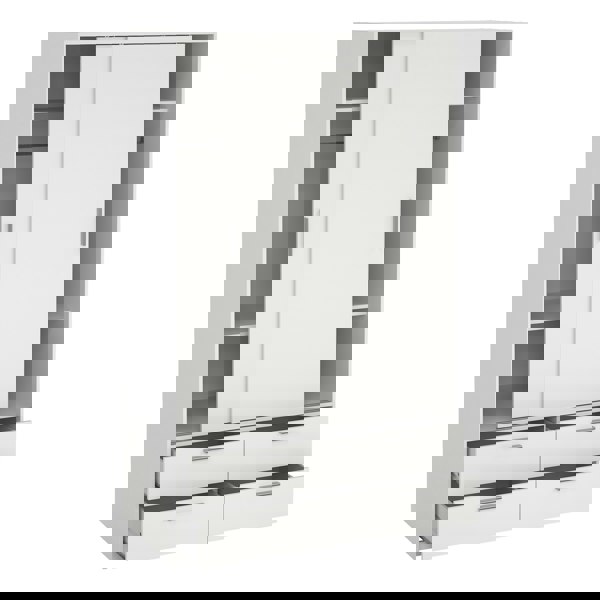 Furniture To Go Line Wardrobe with 2 Sliding Doors and 4 Drawers, White