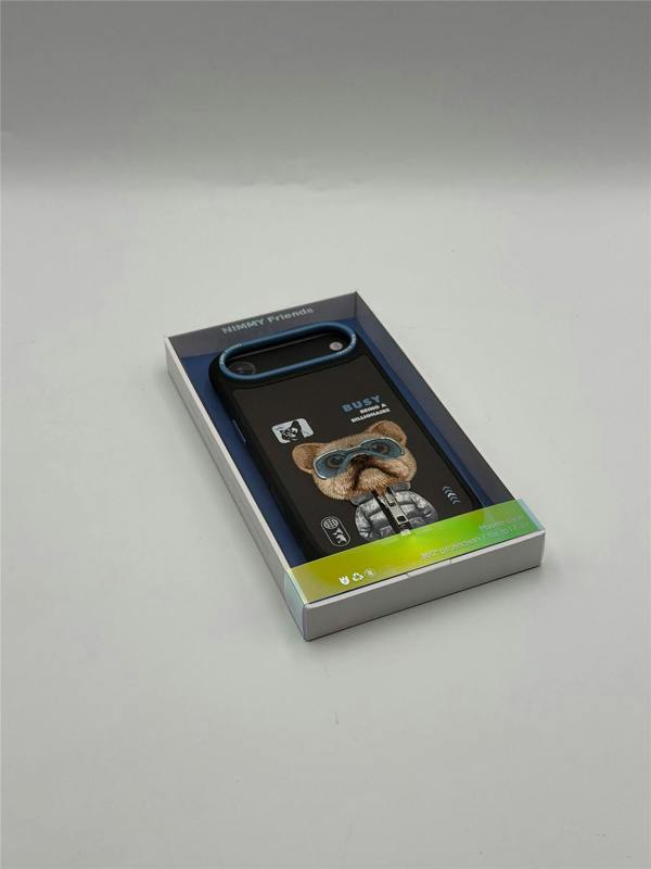 Nimmy Friends Nimmy Cool & Cute 2.0 Little Rich Tycoon Dog Case with MagSafe for iPhone 17 Air 6.5" Black Blue - N-KMLL-IP17-AIR-01