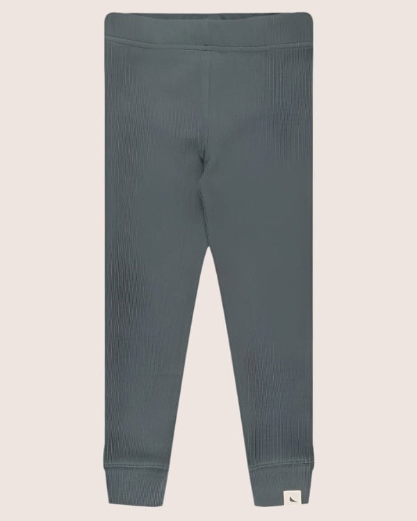 Bottle Green Rib Leggings - image 1