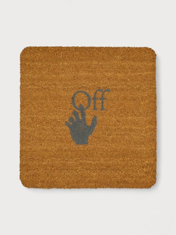 Off-White Off Hand Door Mat Brown