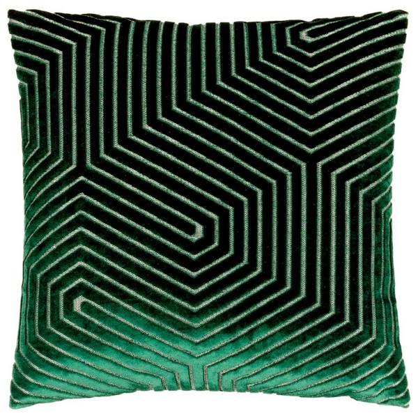 Paoletti Evoke Cut Cushion Cover - Emerald - 