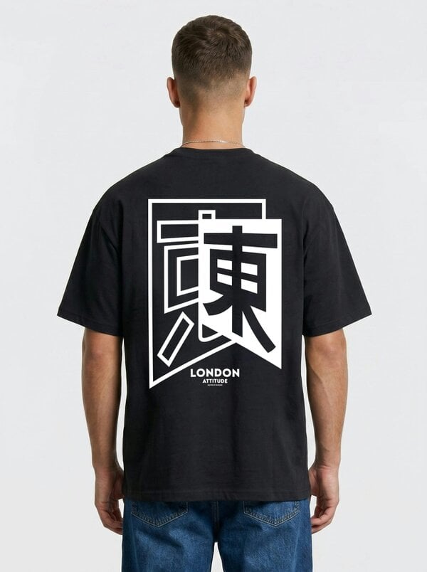 London Attitude Japanese inspired Oversized Heavyweight Cotton T-Shirt