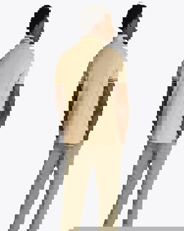 Tommy Hilfiger Tipped Slim Fit Mens Polo - Sandalwood