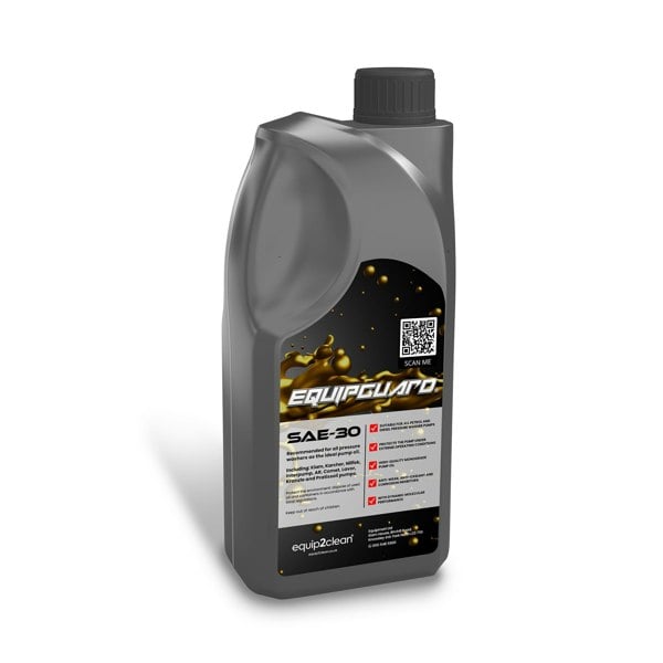 Equip2clean Twin Pack of Equipguard® 10W-40 Engine Oil & SAE-30 Pump Oil For Petrol and Diesel Pressure Washers (1L)