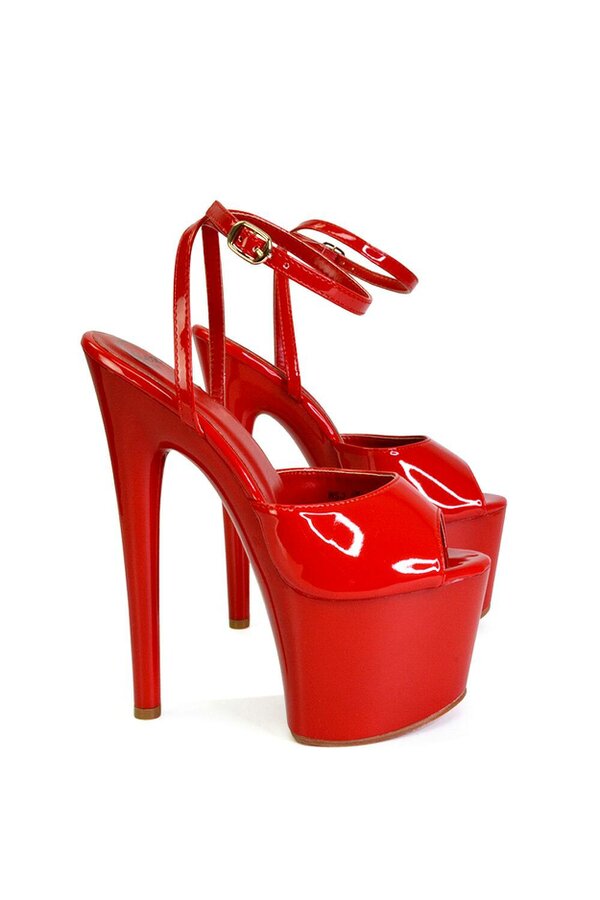 XY LONDON Strappy Peep Toe Stiletto High Heel Platform Shoes