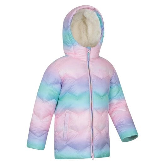 Mountain Warehouse Childrens Meadow Rainbow Gradient Water Resistant Padded Jacket - Pink