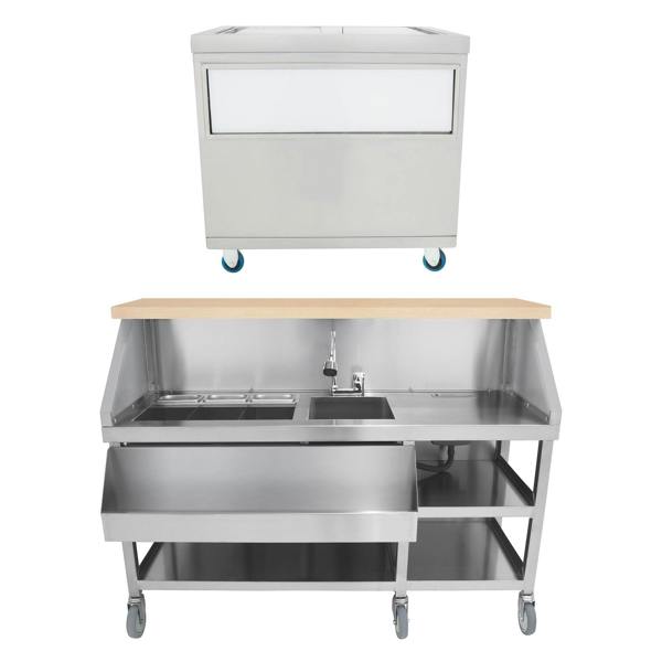 Kukoo Mobile Cocktail Bar Station & Ice Cart – 800mm