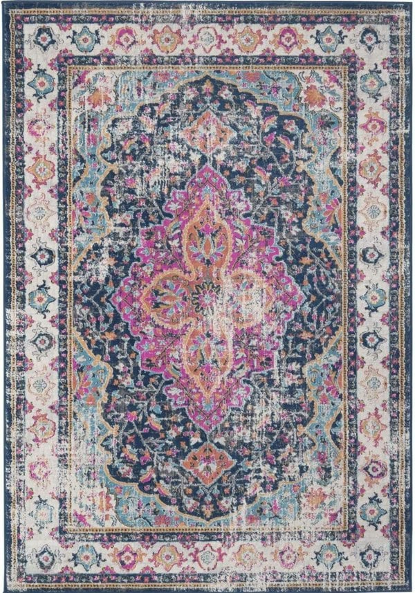 Vintage Design Multicolour Living Room Rug