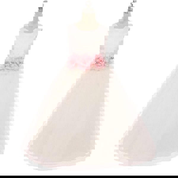 Flower Girl Dress with pink flowers