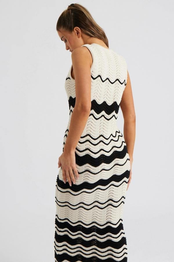 Urban Bliss Zig Zag Pointelle Midaxi Dress