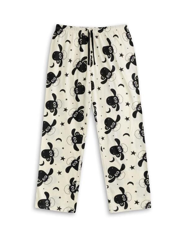 Shaun The Sheep Womens Grey Character Short Sleeve Long Leg Pyjama Set