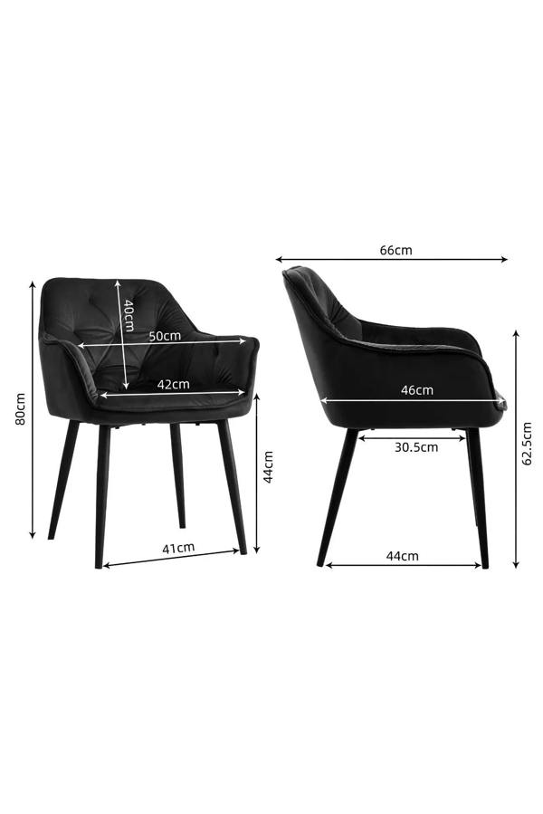 Groundlevel Set of 2 Velvet Upholstered Dining Chairs
