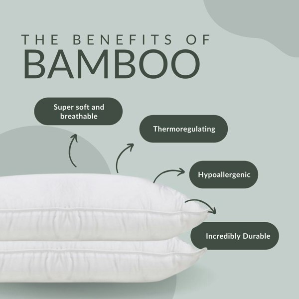 Ethical Bedding Bamboo Pillow (Eucalyptus & Bamboo)