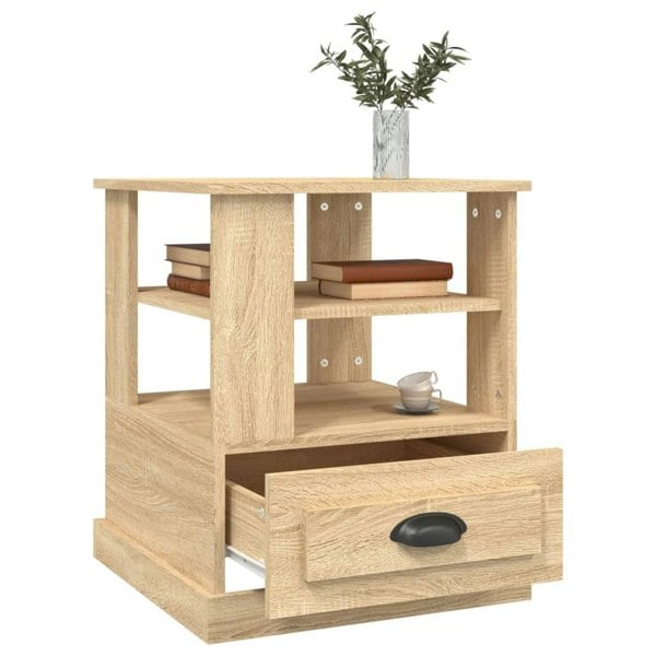 Berkfield Side Table Sonoma Oak 50x50x60 cm Engineered Wood