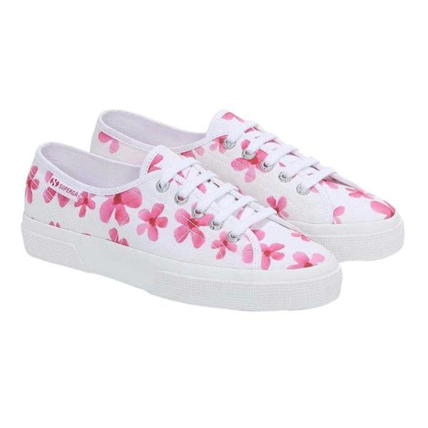 Superga Womens/Ladies 3750 Leggera Flower Trainers - White/Pink - 