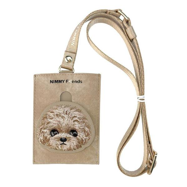 Nimmy Friends Nimmy Big Eye Cute Pet Teddy Face Card Sleeve Holder Brown - N-XDY-KT-014