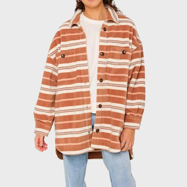 Sisstrevolution Polar Palmas Eco-zy Polar LS Overshirt - Russet - M