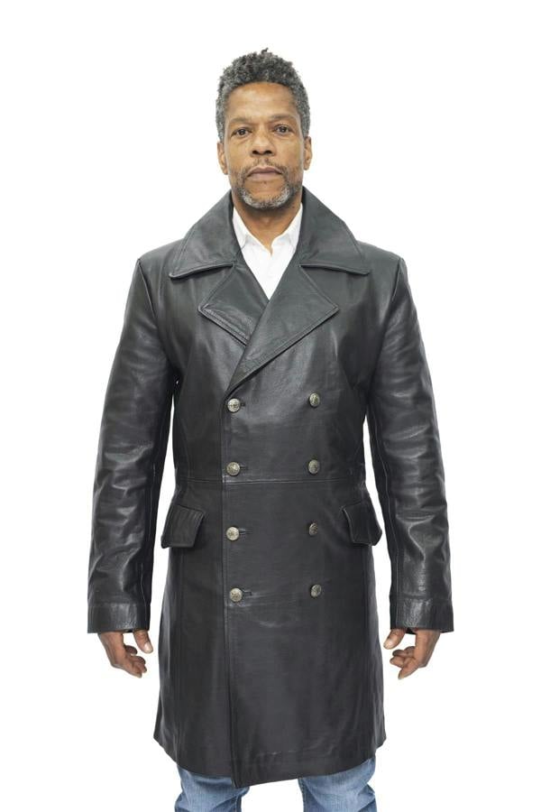 Infinity Leather Mens Cowhide Leather Peacoat-Cordoba